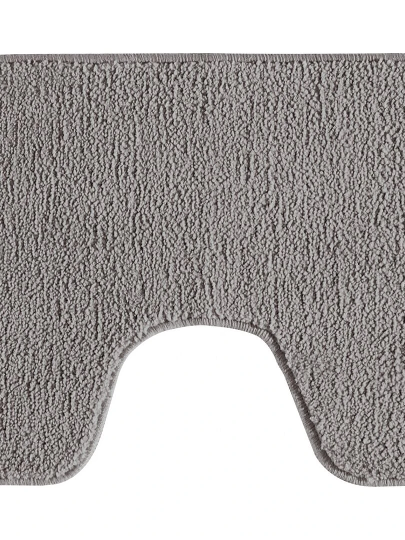 Guy Levasseur   Lot de 2 tapis de bain polyester uni 50x80cm + contour 50x40cm gris   Gris