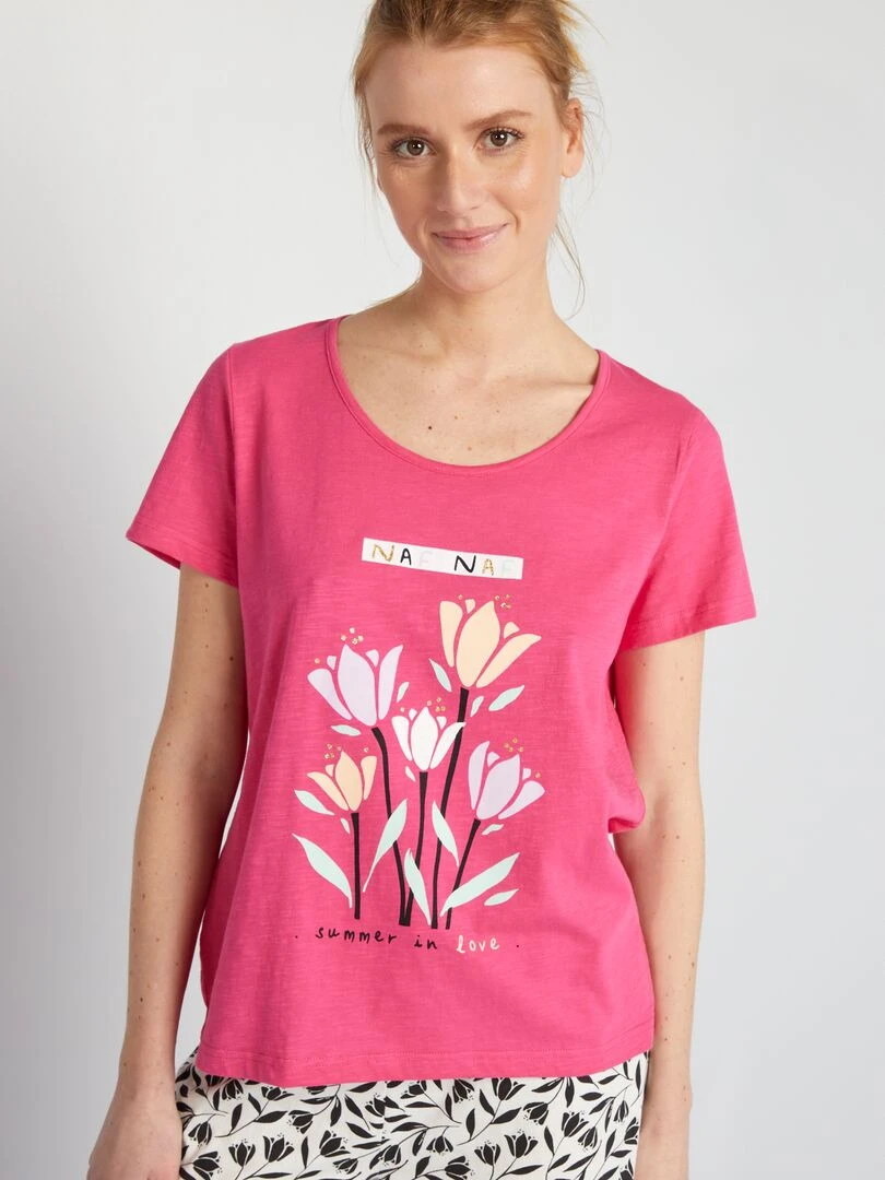 Ensemble de pyjama fantaisie   2 pièces   Rose