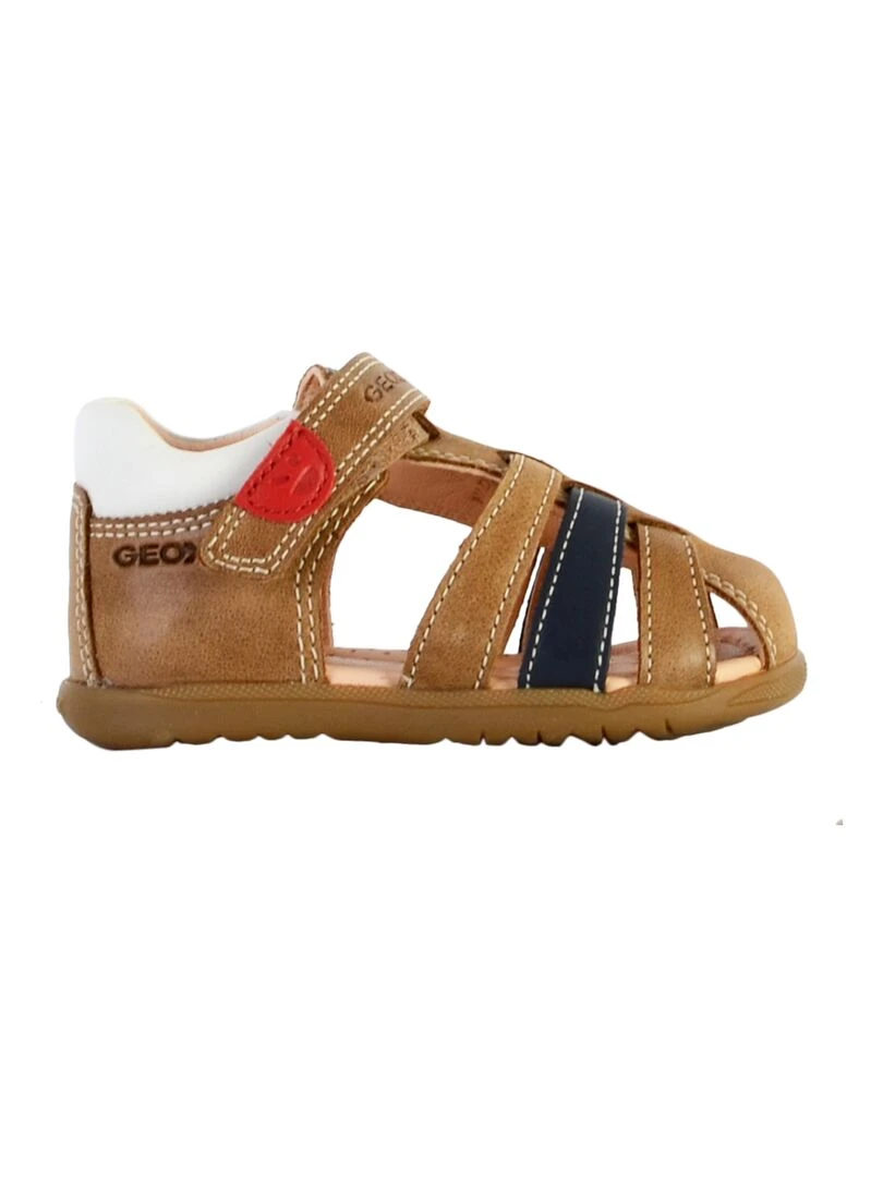 Sandale Cuir Enfant Geox Macchia B254VA Marron