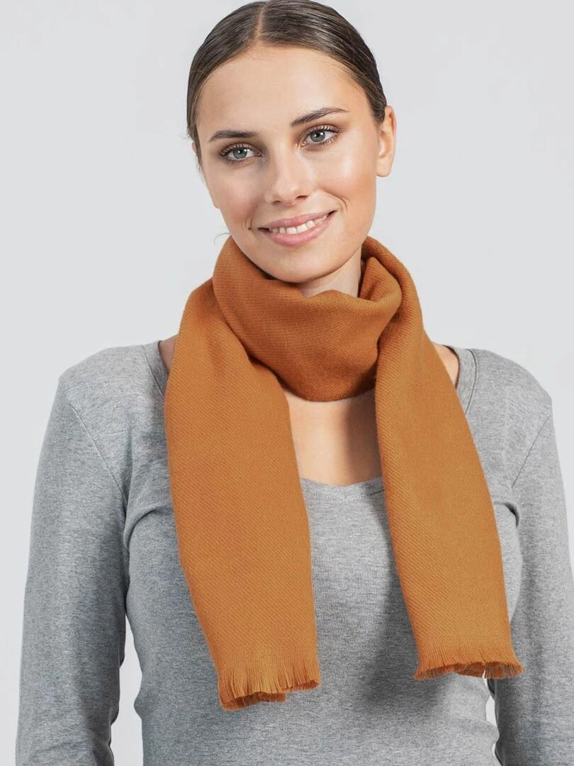 Echarpe Sherpa Fabriqué en France Marron tabac