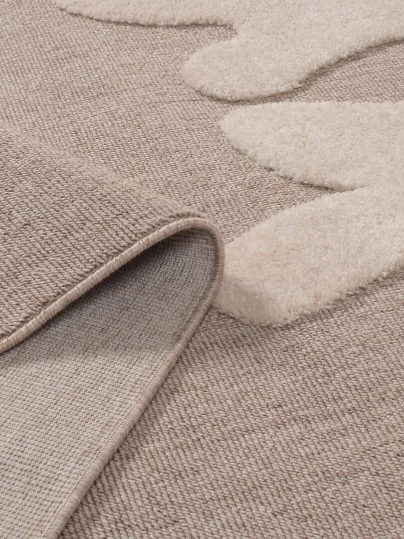 Tapis enfant PANA en polyester doux et soyeux OEKO TEX®   Beige