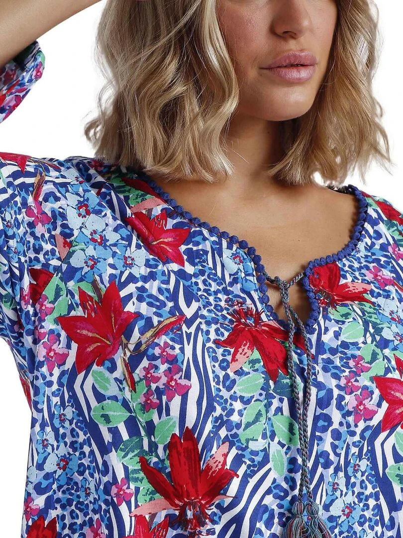 Tunique de plage Summer Jungle   Bleu
