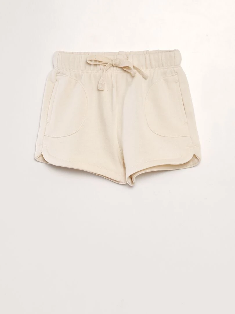 Short en french terry Blanc