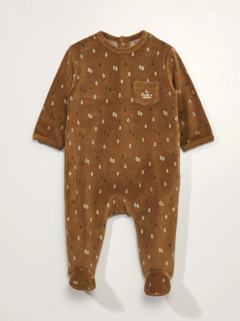 Dors bien en velours Marron