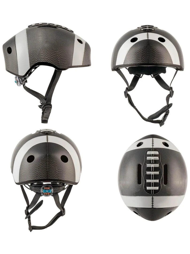 Casque de Vélo pour enfants  Football USA Noir   Crazy Safety   Certifié EN1078   Noir Noir