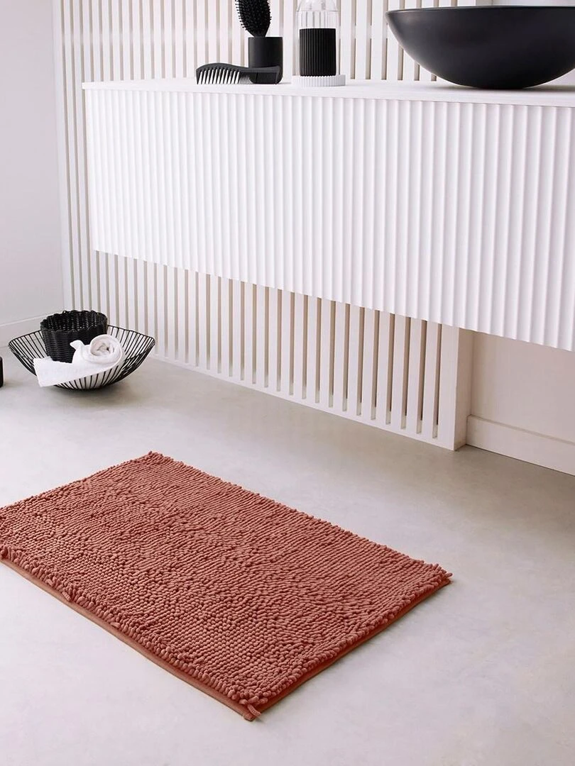 Tapis de bain mèche uni 'ESSENTIAL' 'TODAY' Rouge