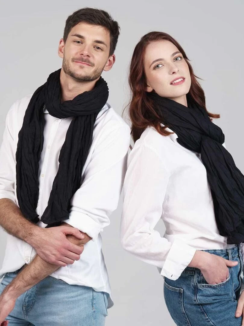 Chèche coton Uni Noir