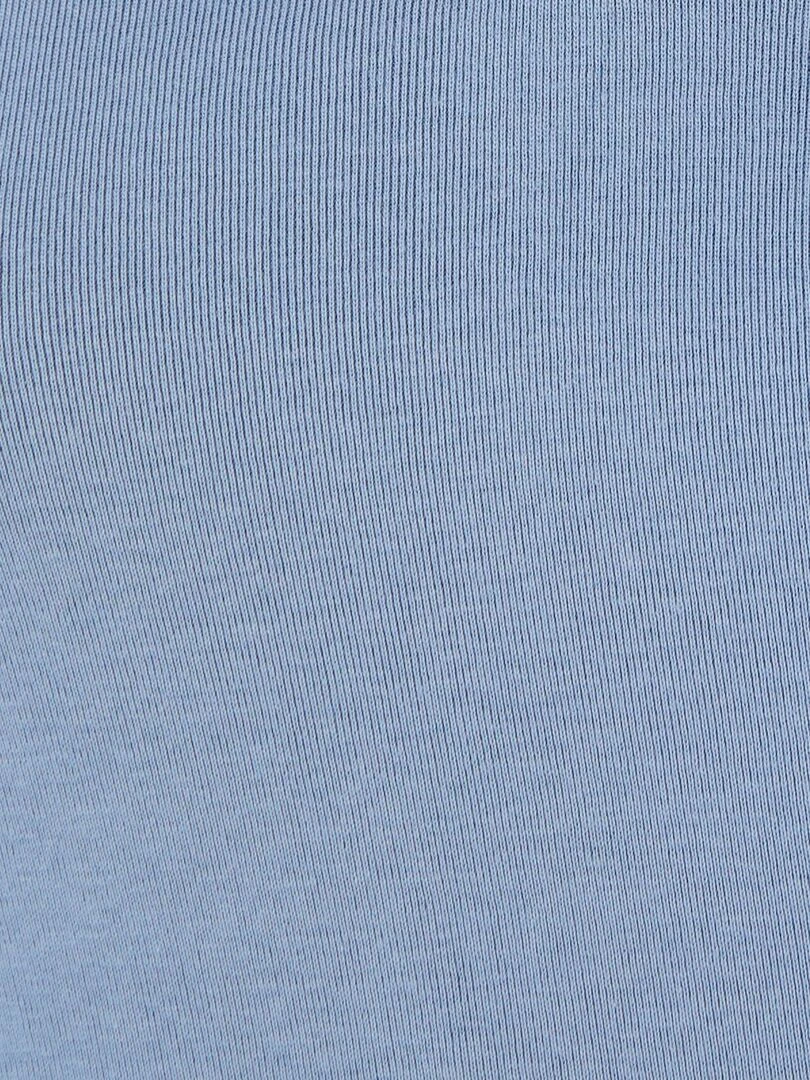 Tee shirt effet 2 en 1 coton biologique   Damart   Bleu