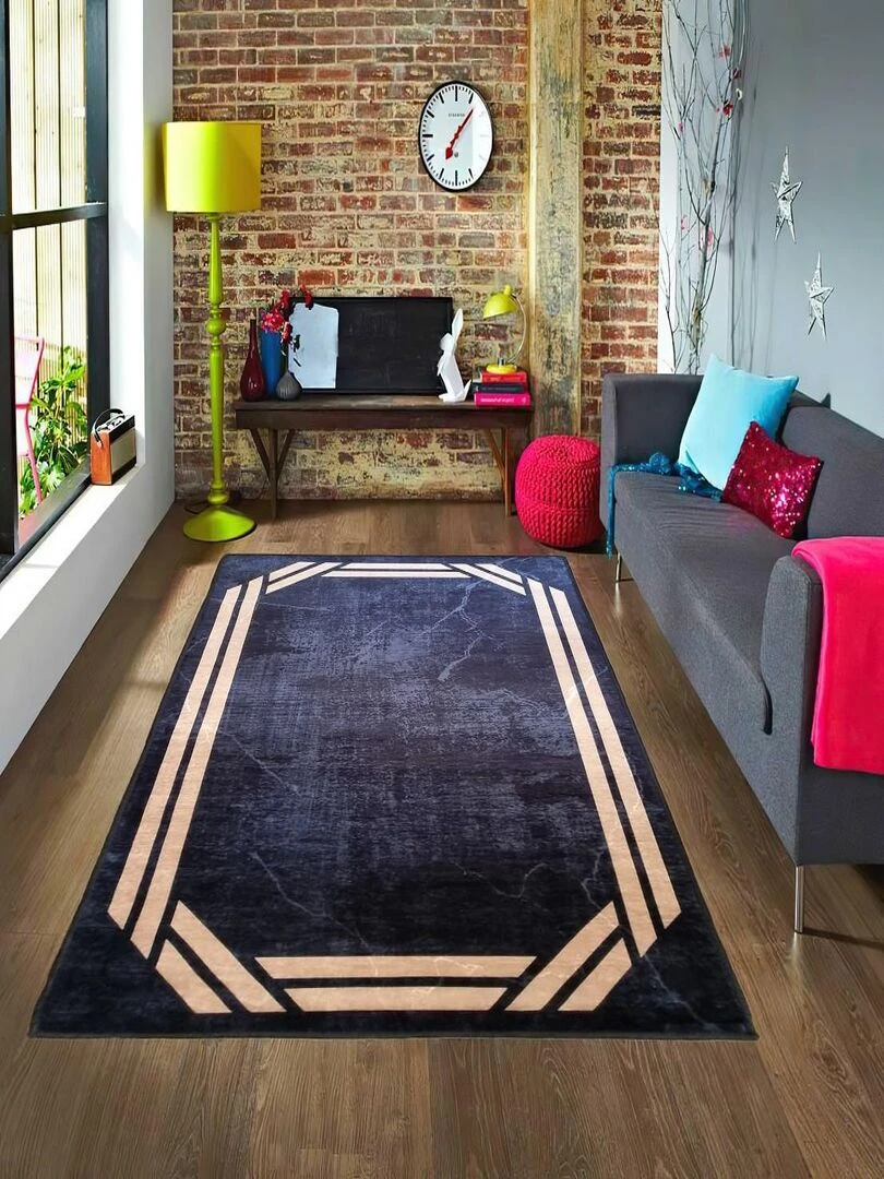 Tapis REBELLE Noir Noir