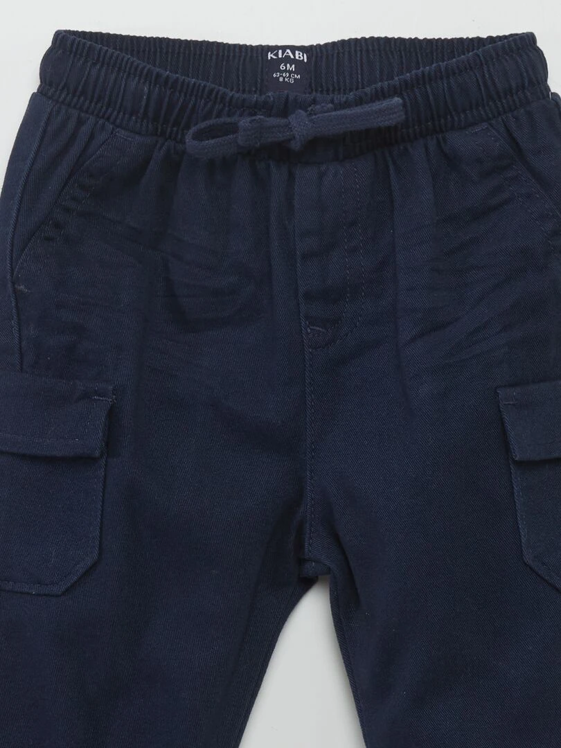 Pantalon jogger avec poches à rabat   Marine