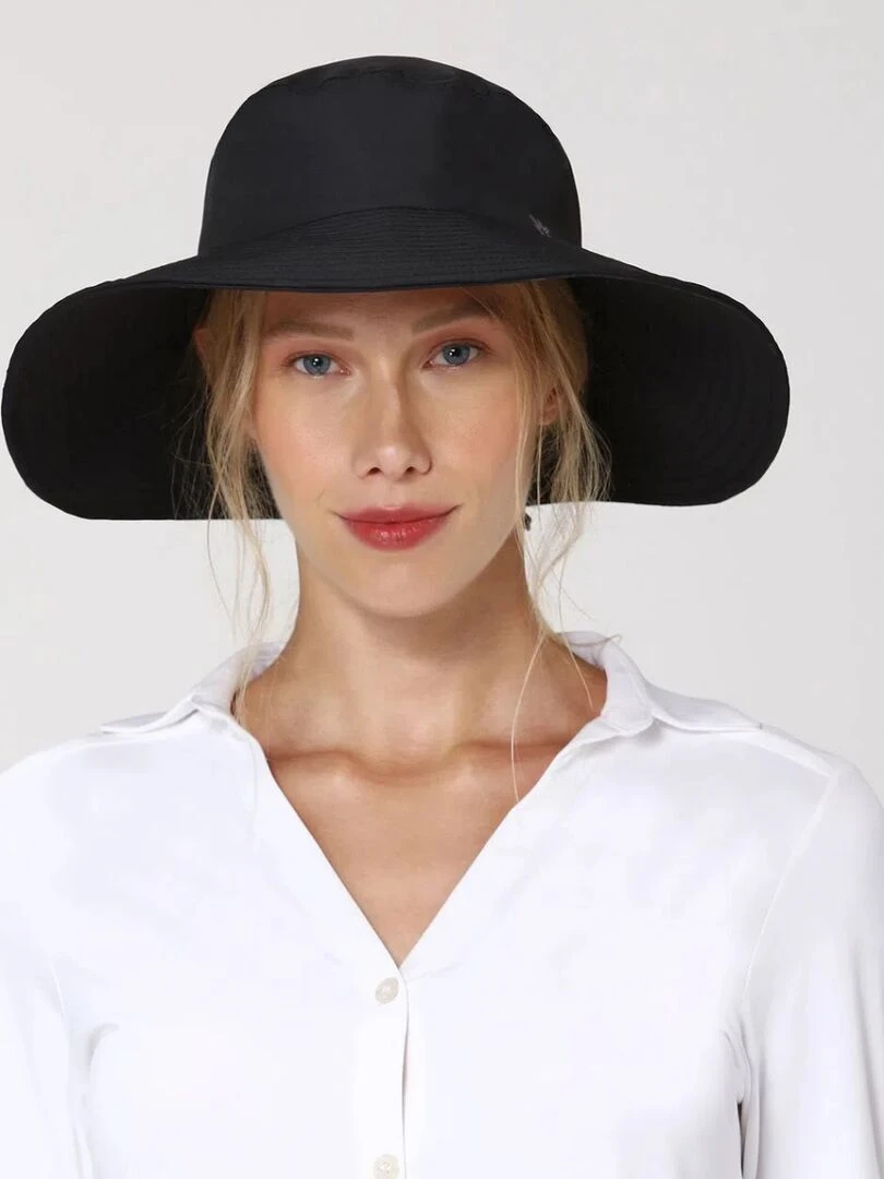 Chapeau souple/capeline Lyon Preto / UV Line Noir