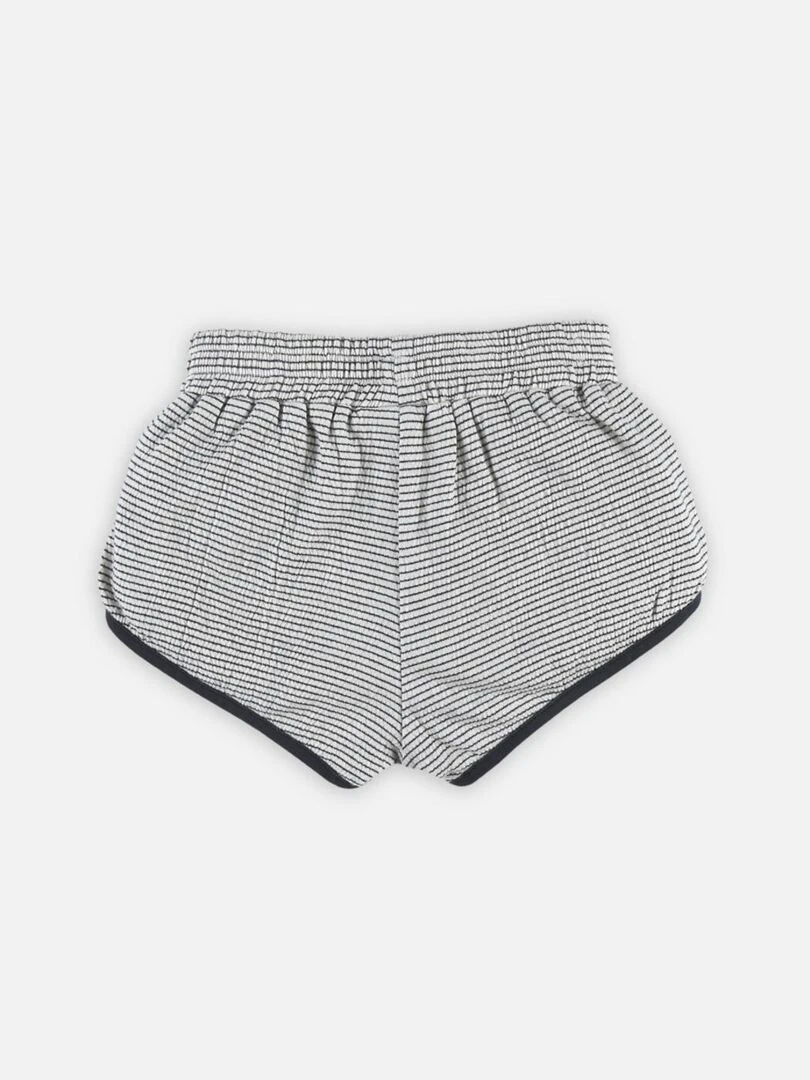 Bermuda rayé en jersey froisé   Noukie's   Gris