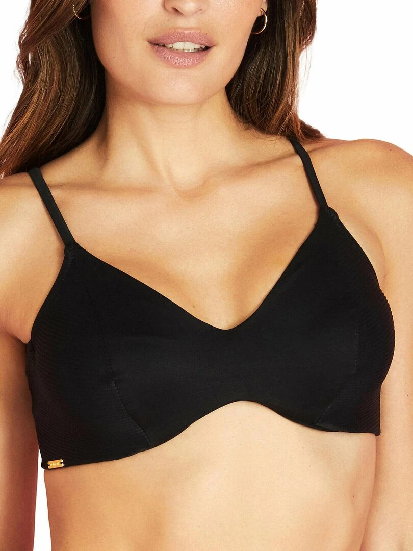 Haut maillot de bain emboîtant Maldives Noir