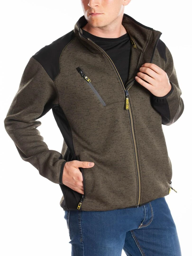 Sweat zippé à col montant normé RICHIE 'Rica Lewis'   Kaki