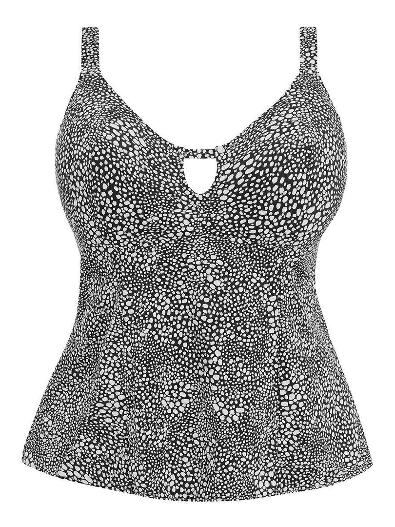 Haut de maillot tankini grande taille Pebble cove   Noir