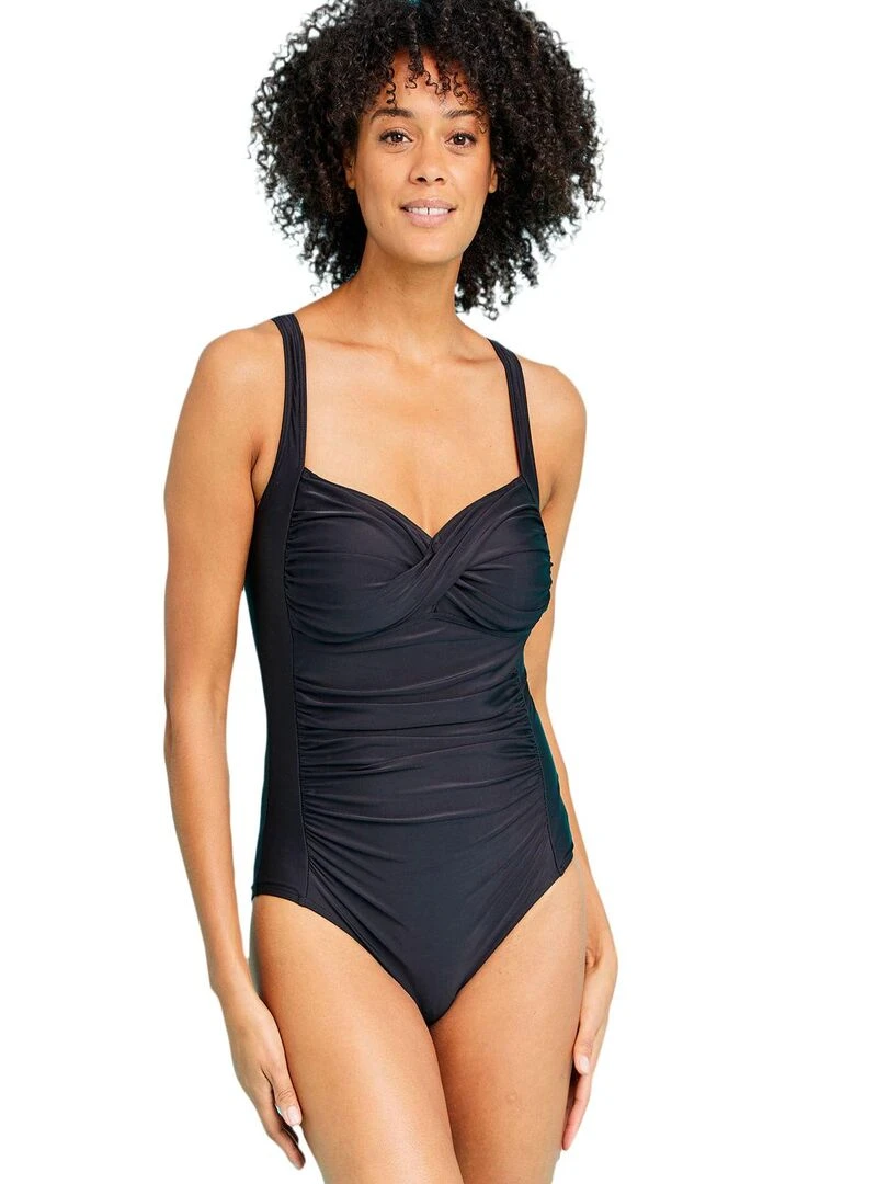Maillot de bain effet drapé Pefect Fit by Damart Damart Noir