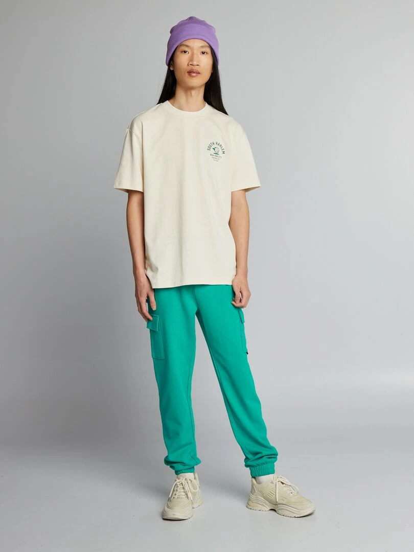 Pantalon de jogging style cargo vert