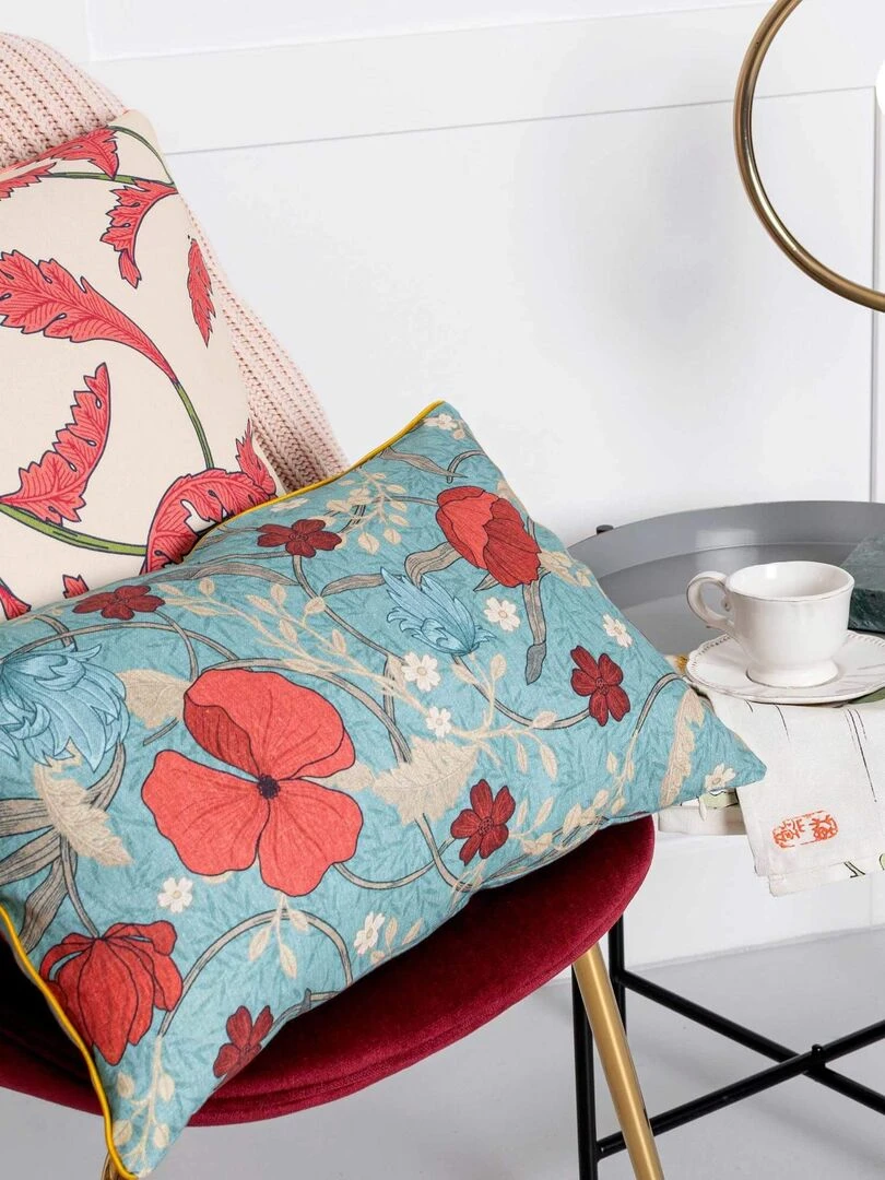 Housse de coussin décoratif Acanthus "Happyfriday"   Blanc