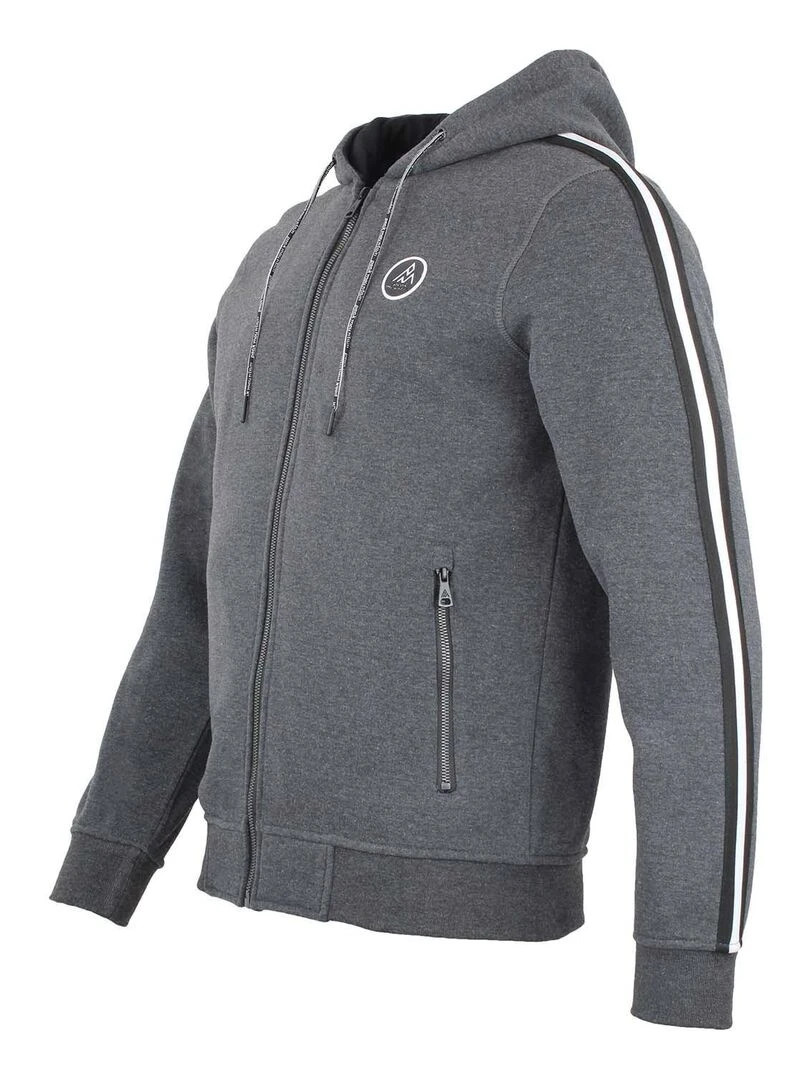 Sweat zippé à capuche homme CYRIL   PEAK MOUNTAIN   Gris foncé