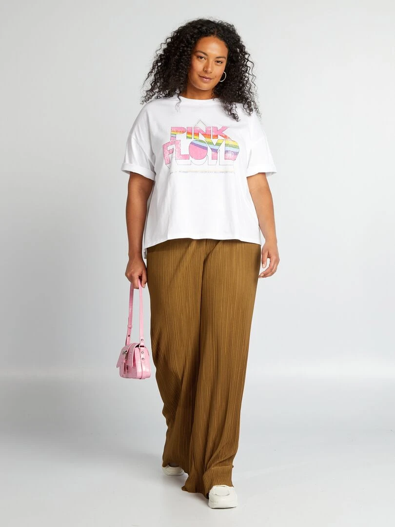 Tee shirt oversize 'Pink Floyd' blanc