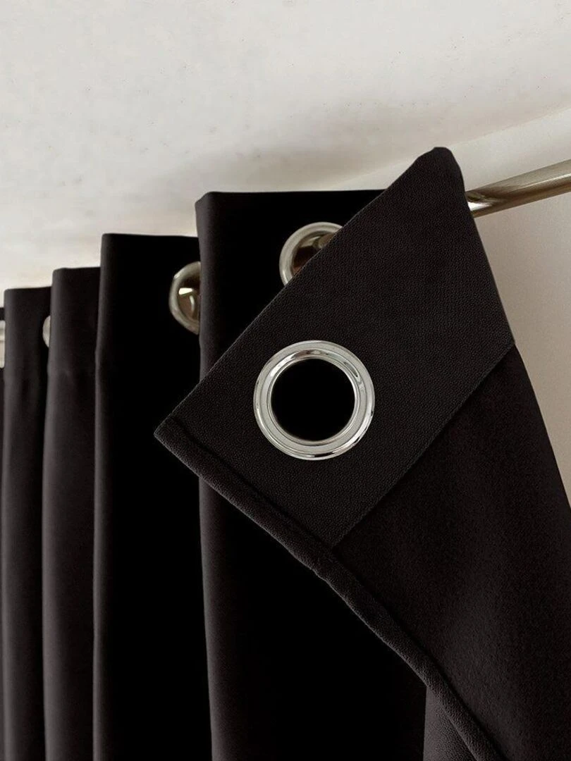 Rideau occultant thermique 140x240 Nordica noir   Noir