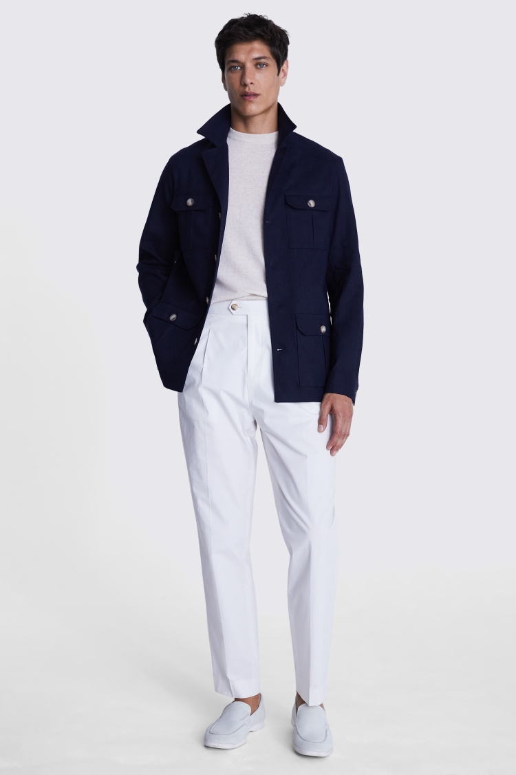 Cotton Linen Camel Stripe Shirt   Buy Online at Moss