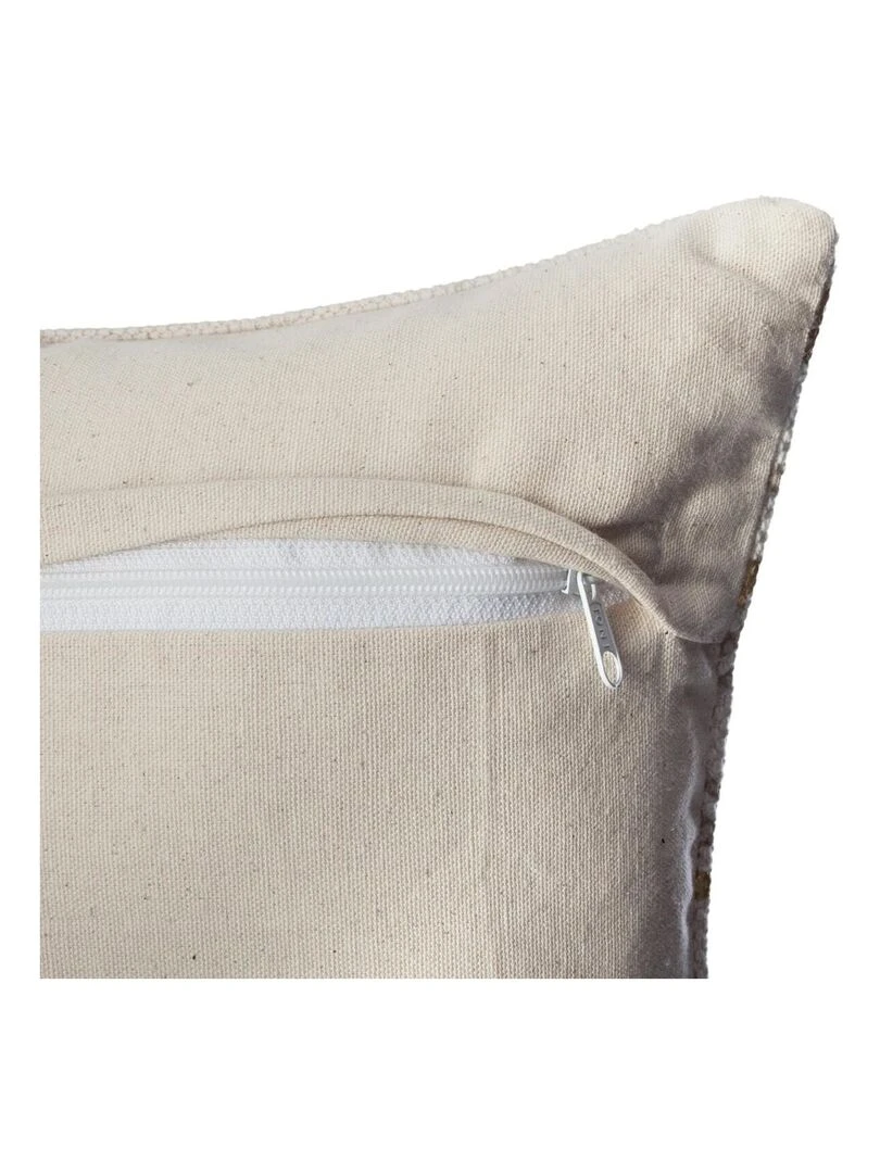 Housse de coussin ethnique et or   Gris clair