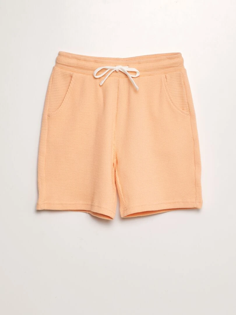 Short en nid d'abeilles Orange