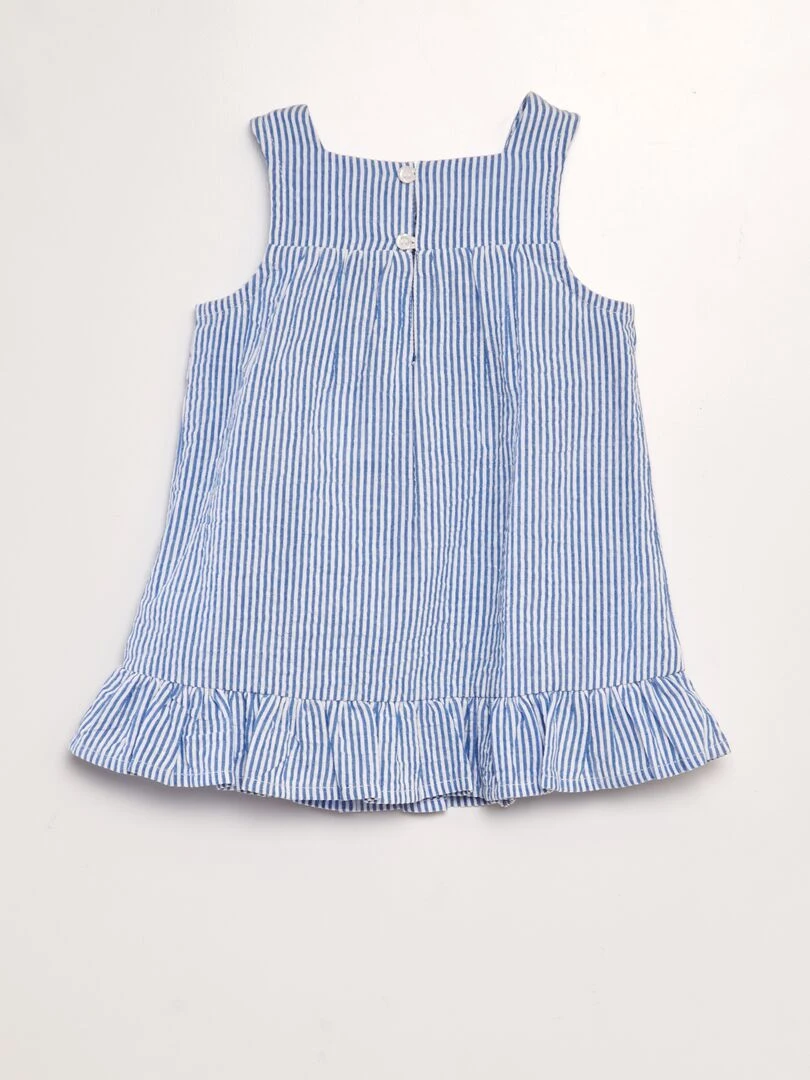 Robe en crépon Bleu