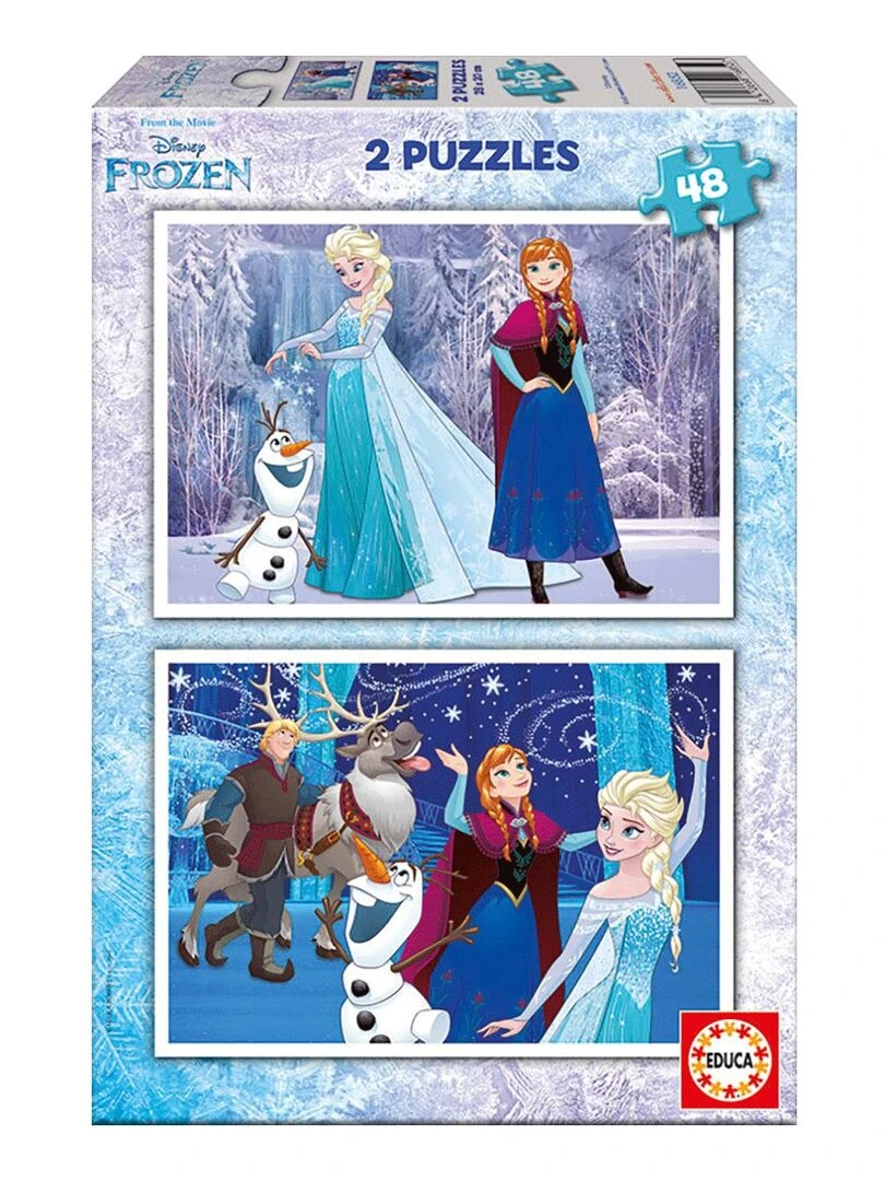 Puzzle 2 x 48 pièces : la Reine des neiges N/A