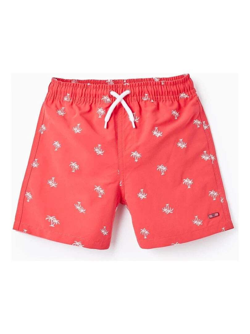 Short De Bain Avec Broderies Pour Garçon Rouge