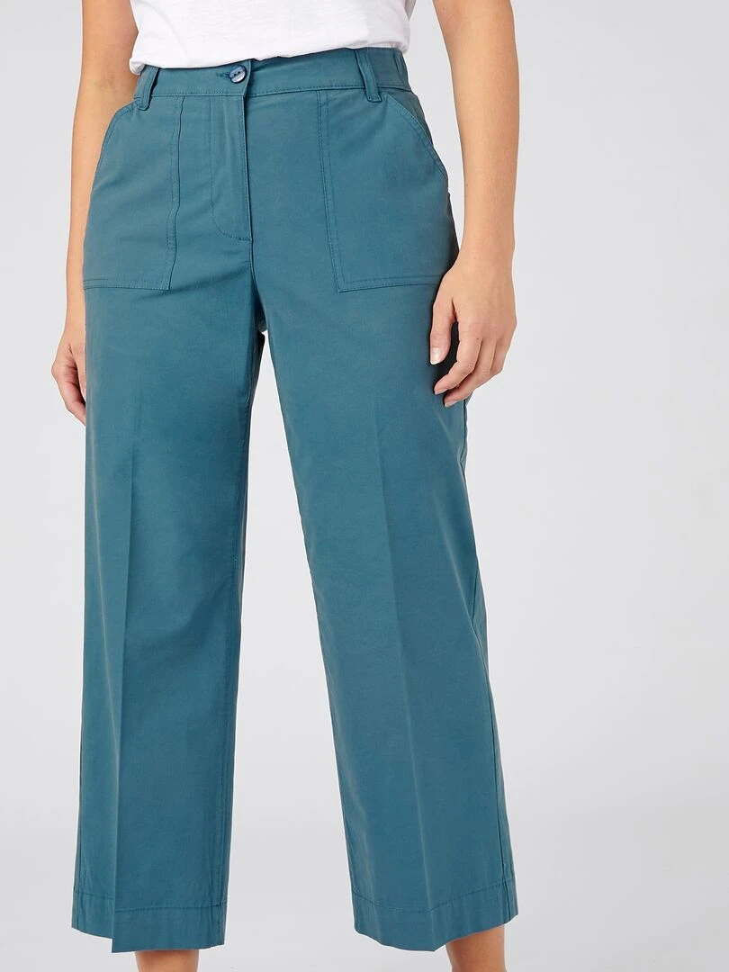 Pantalon 7/8ème poches cargo   Damart   Bleu pétrole