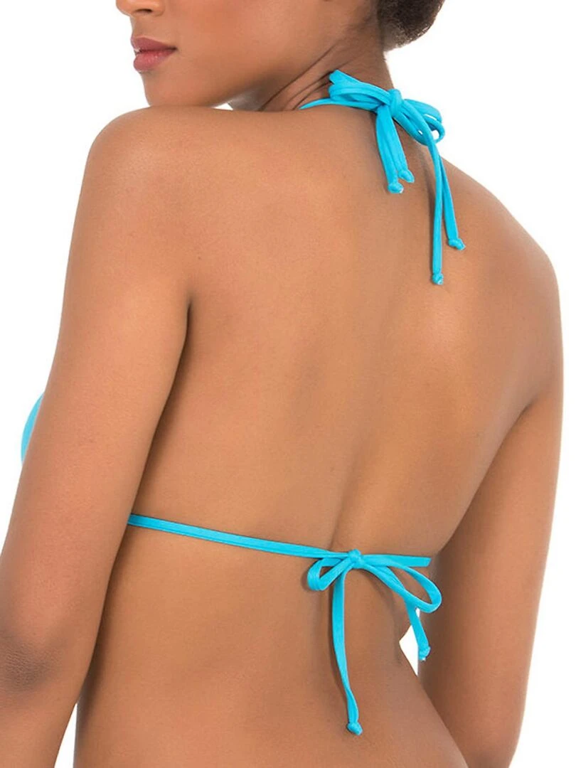 Haut maillot de bain triangle convertible Summer Paradise Bleu turquoise