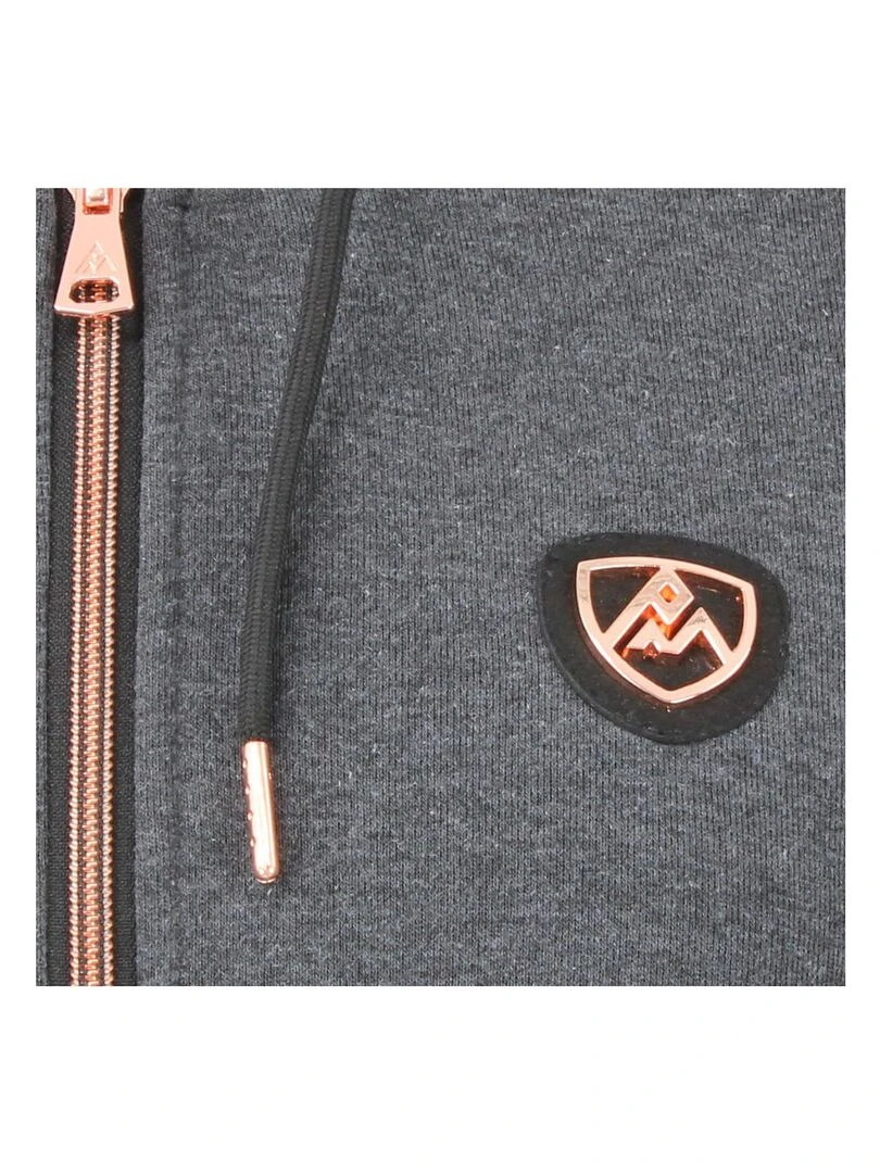 Sweat zippé à capuche femme ALICE   Gris