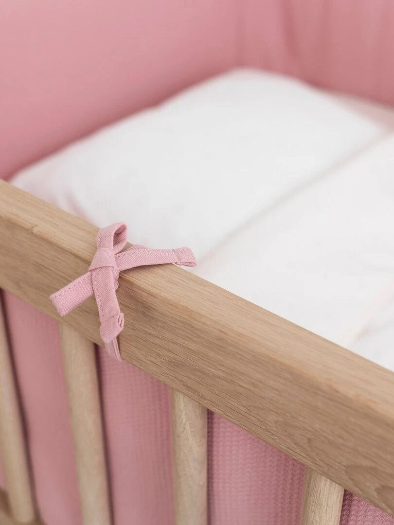 Bemini Tour de parc réversible Pady waffle et jersey bio   Rose