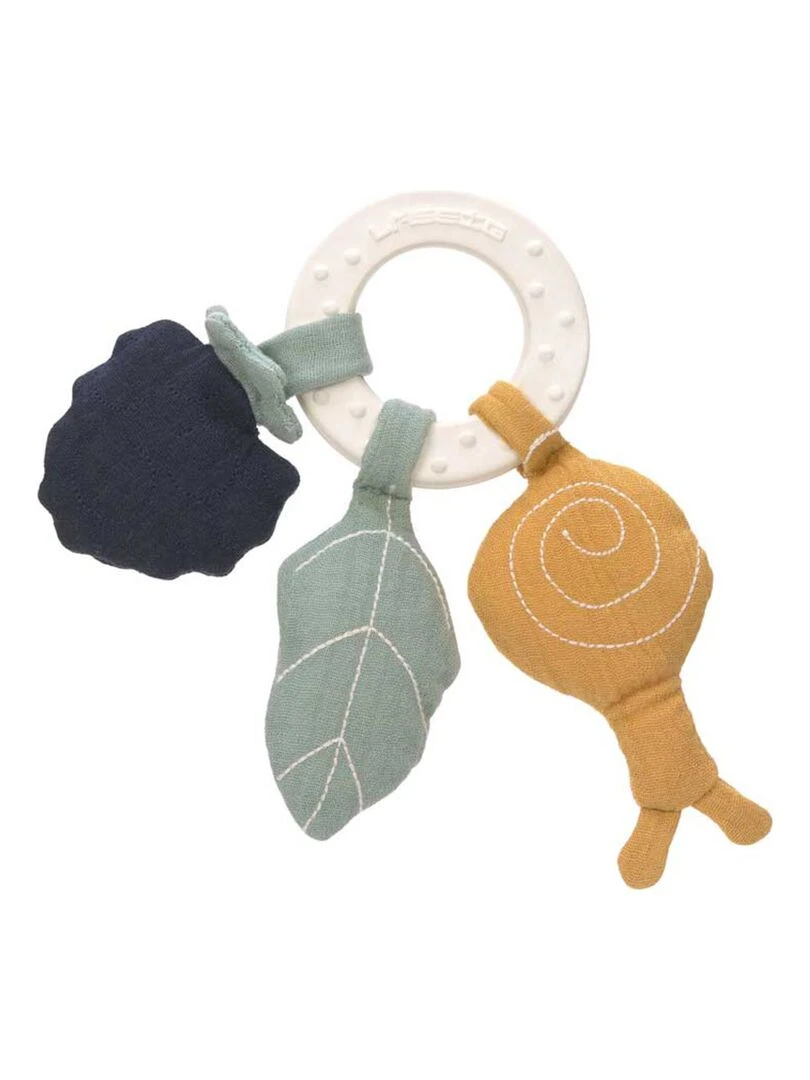 Anneau de dentition en caoutchouc naturel Escargot Multicolore