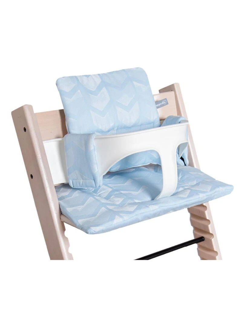 Hoppediz Coussin d'assise Chaise haute set 2 pièces Bleu