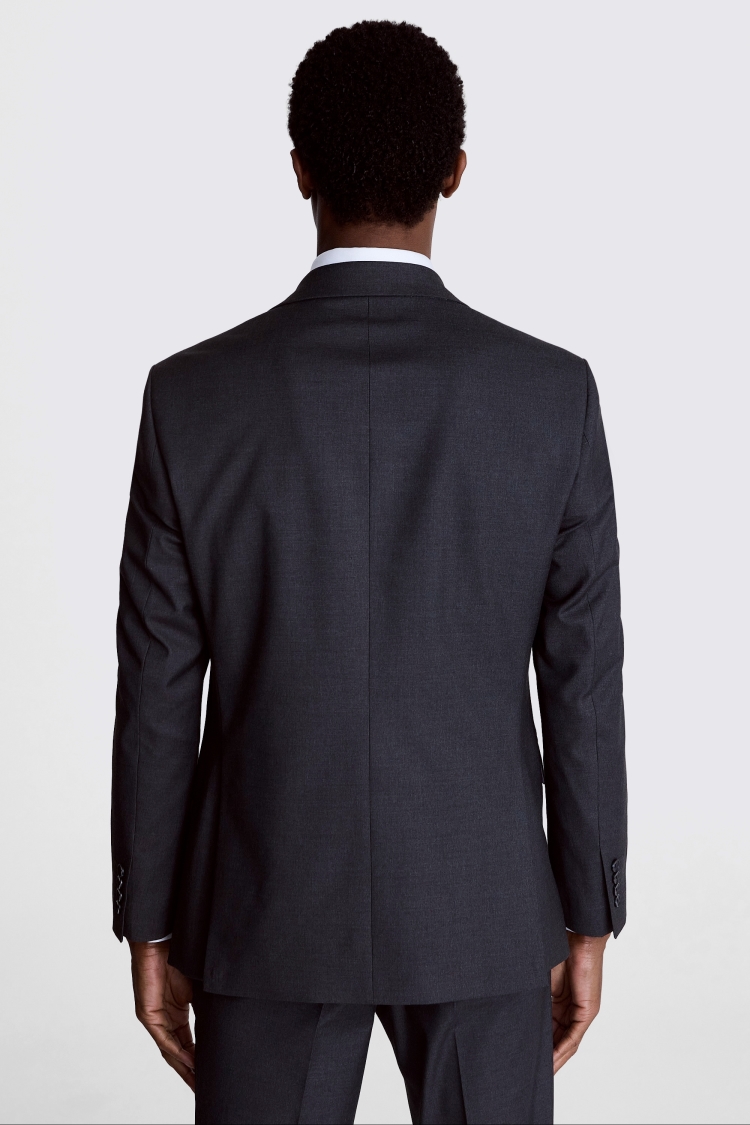 Regular Fit Charcoal Stretch Jacket   Buy Online at Moss