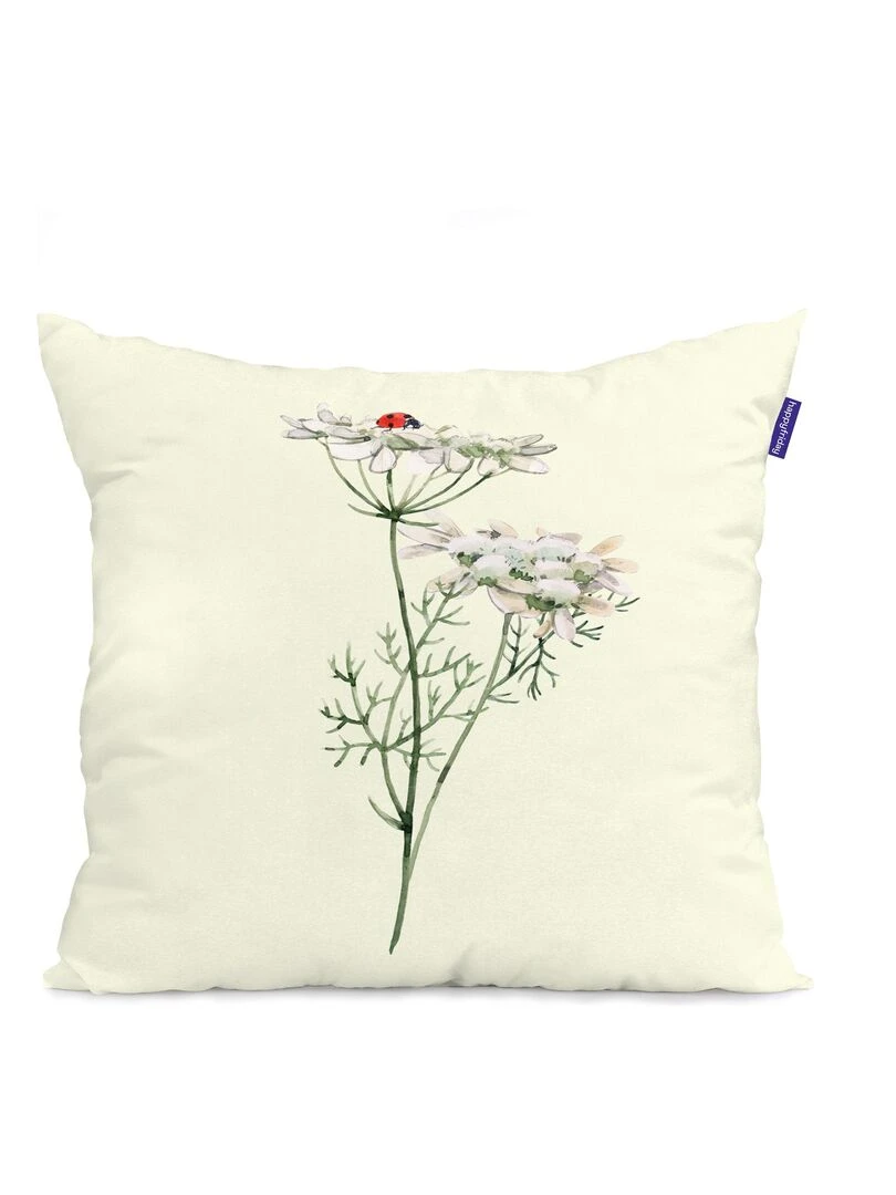 Housse de coussin Manarola "Happyfriday" Blanc