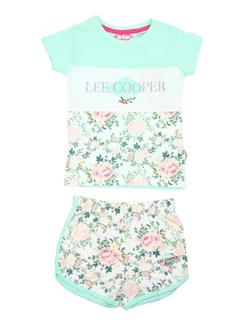 Lee Cooper Ensemble T shirt short fille Imprimé Lee Cooper Bleu turquoise