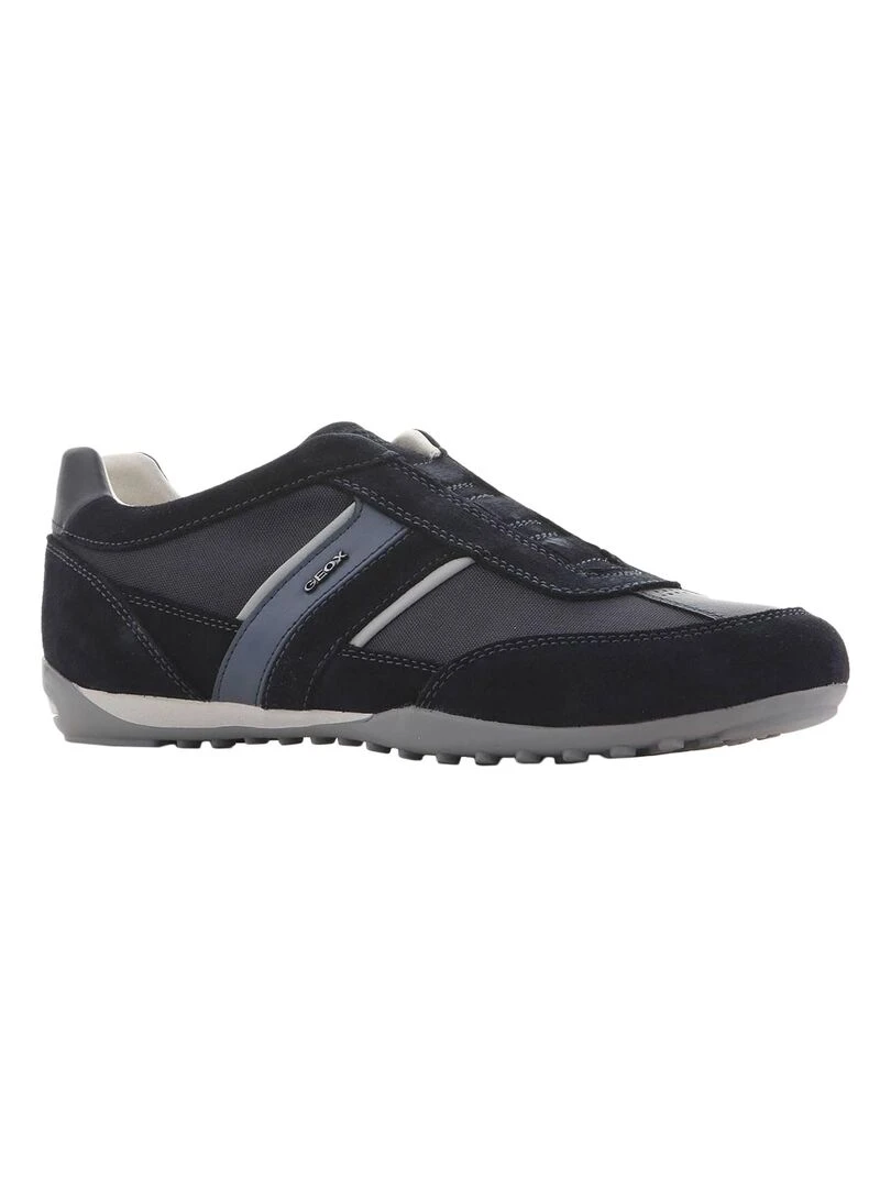 Basket Geox U Wells A Suede+Wax.GBK Bleu