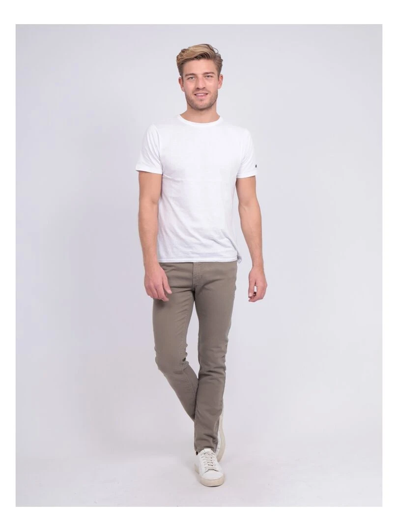 Pantalon 5 poches CANDELO   Vert kaki clair