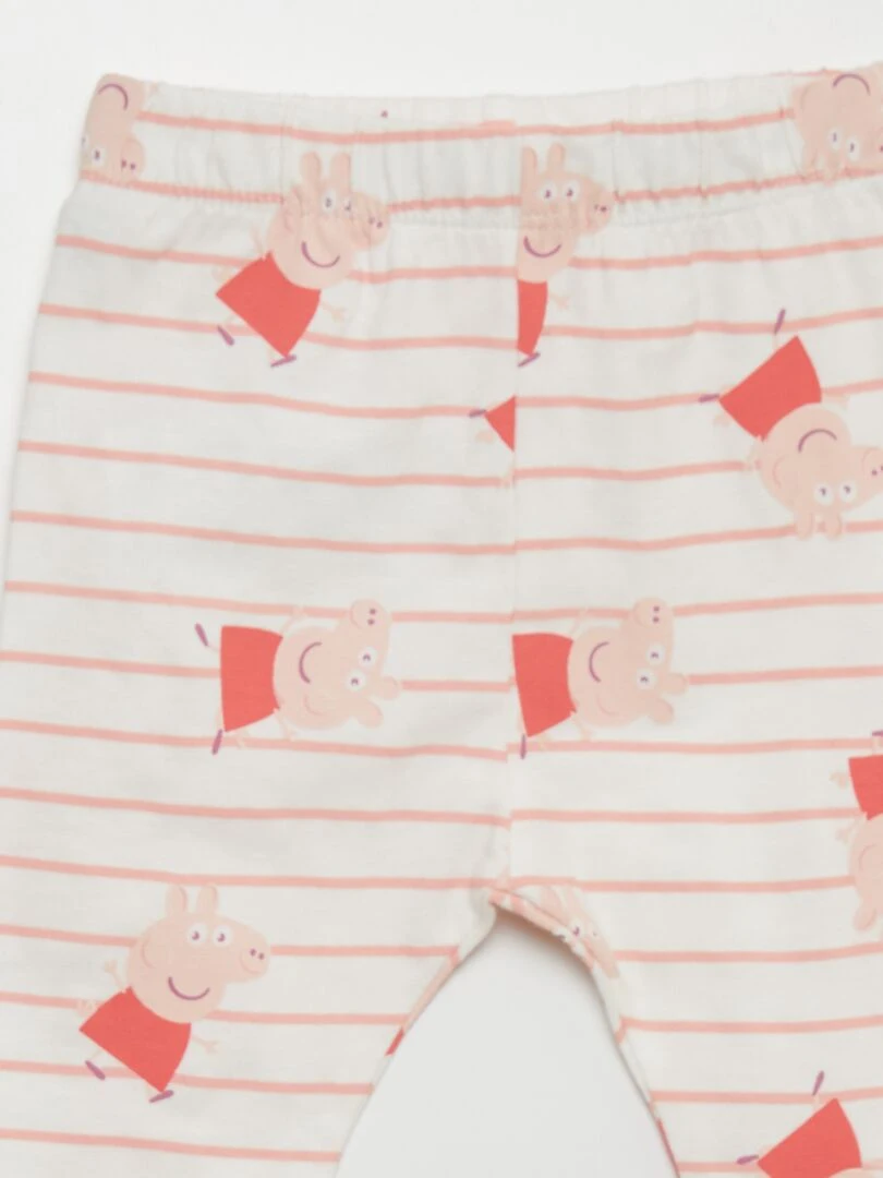 Ensemble tee shirt + legging 'Peppa Pig'   Rose