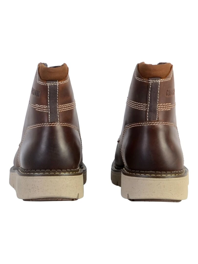 Basket Cuir Caterpillar Covert Boots   Marron