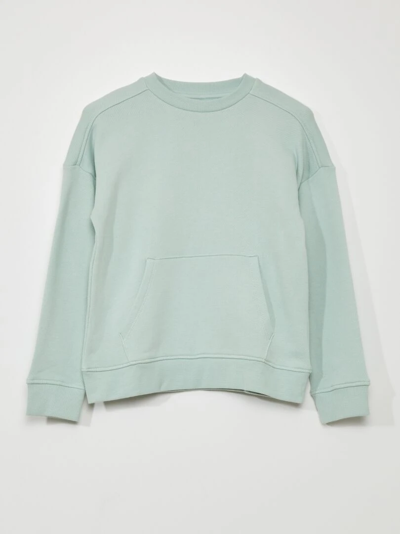 Sweat large poche kangourou Vert