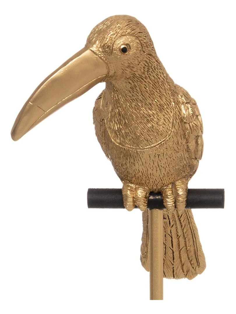 Statue toucan or H40 cm Doré/or