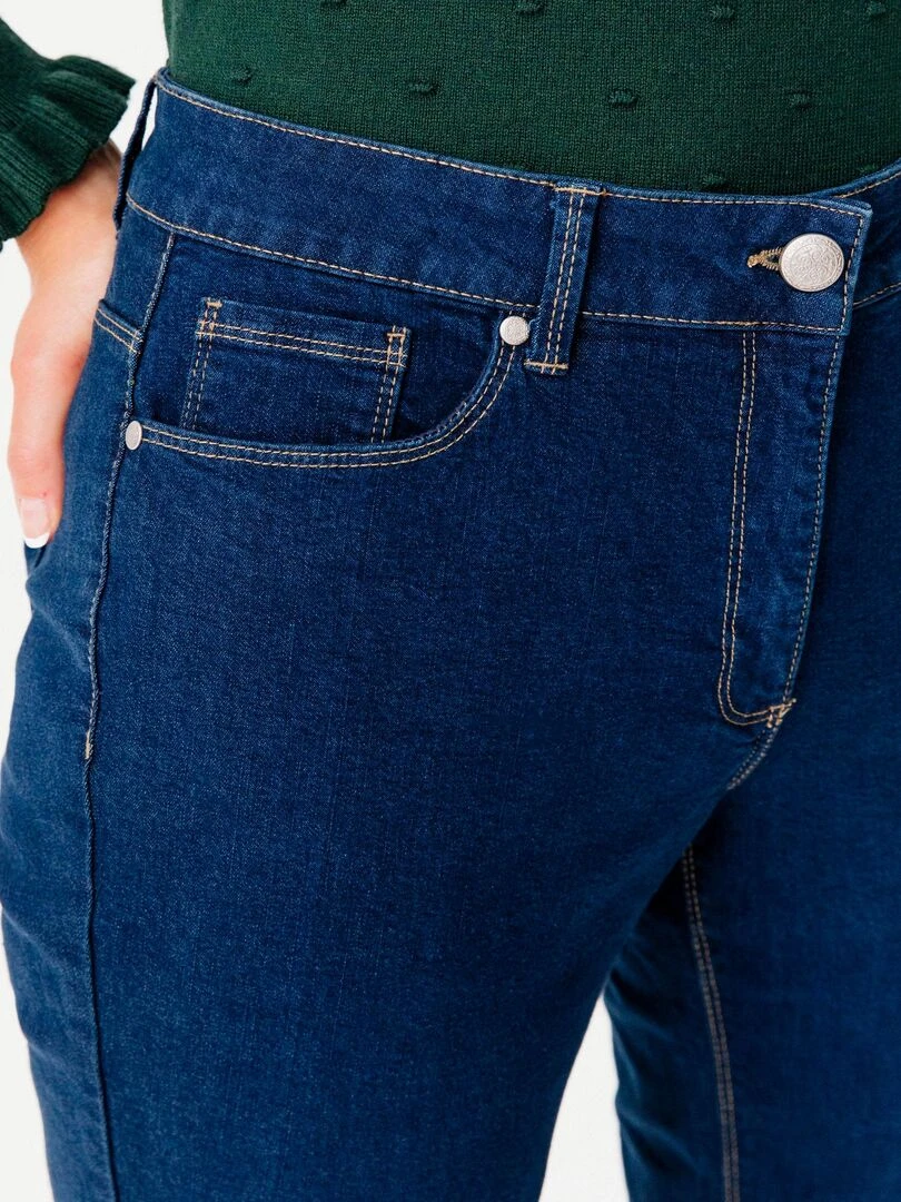 Pantalon denim  coupe droite Perfect Fit by Damart   Damart   Bleu foncé