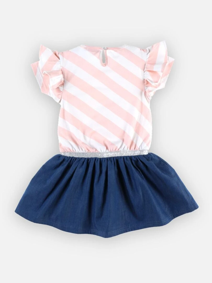 Robe bi matière  clair/bleu   Noukie's   Bleu