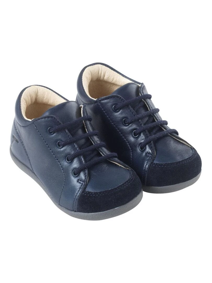 Baskets cuir Sporti Bleu marine