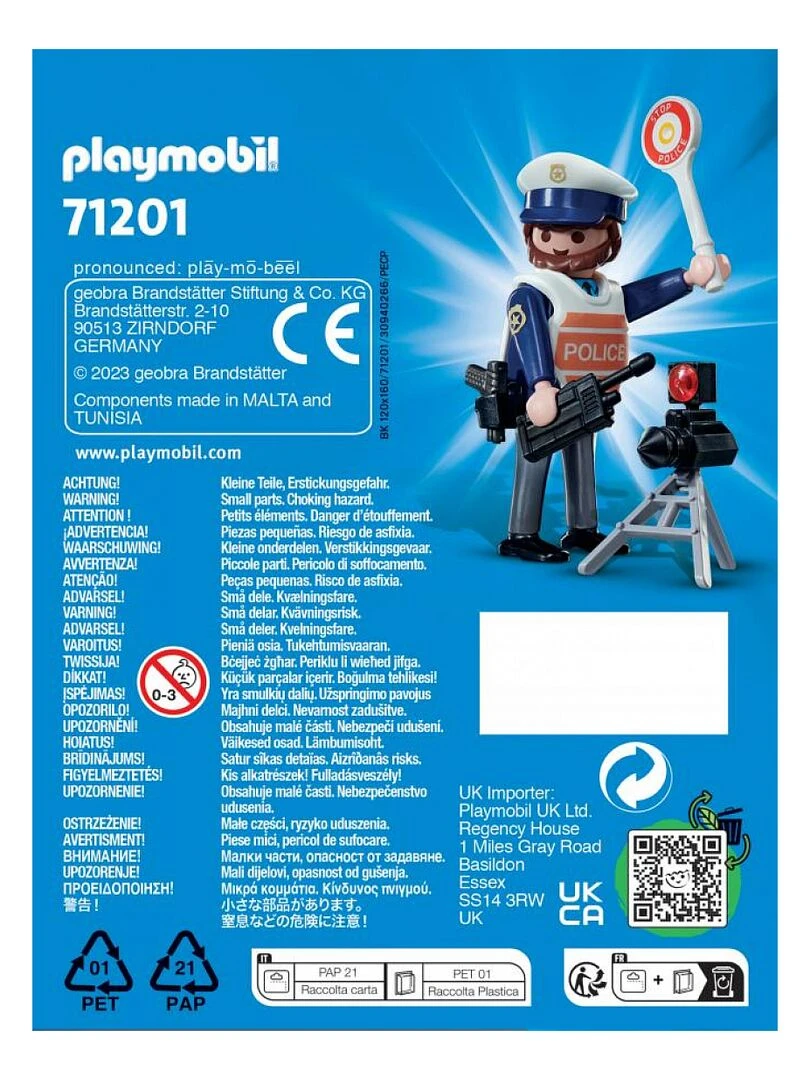 71201 'Playmobil' Policier et radar   N/A